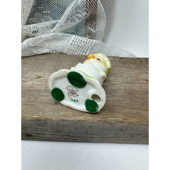 Vintage Lefton Hand Painted Chick Breaking Out of Shell Figurine 547 - Picture 4 of 5